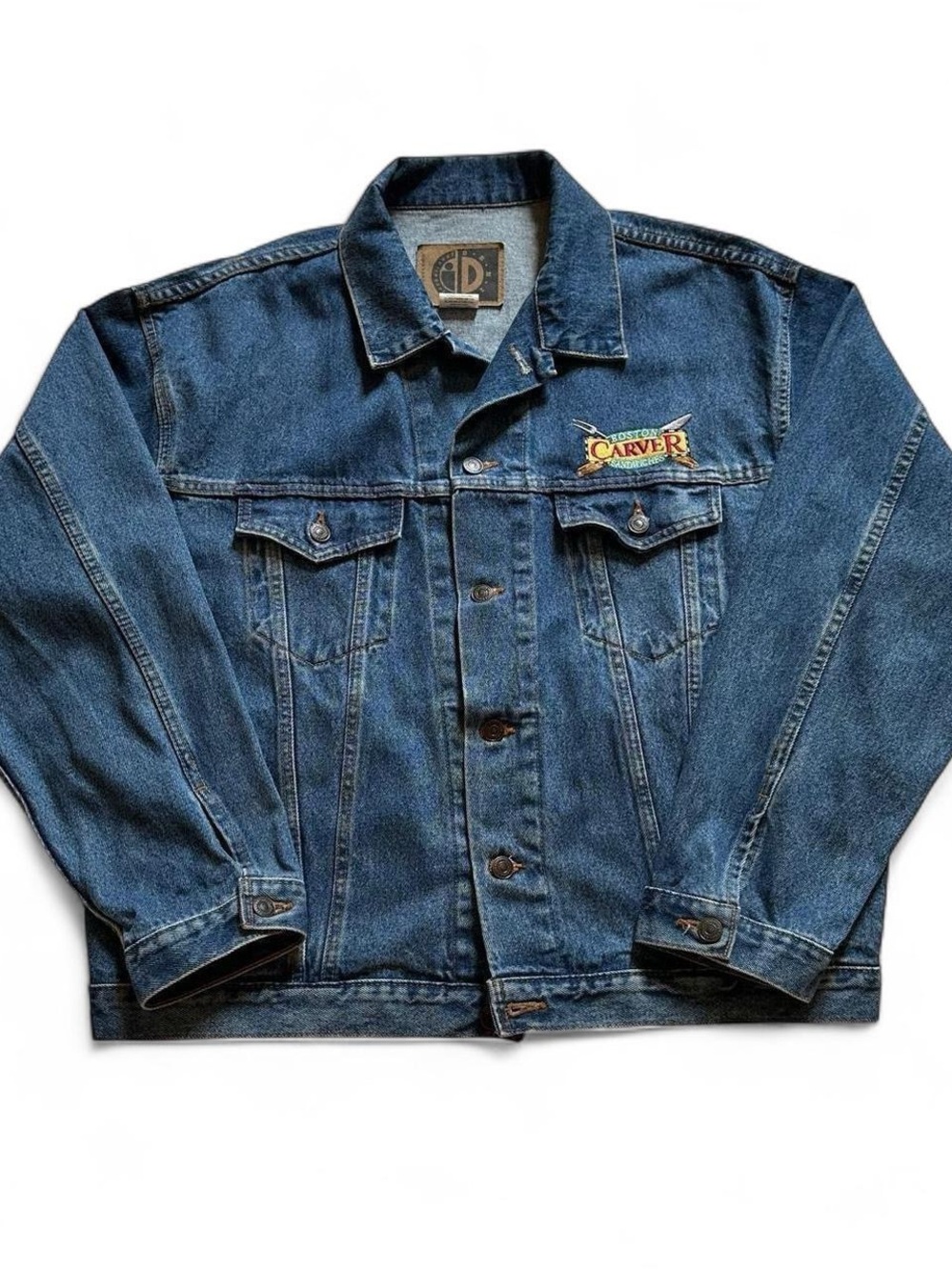 Vintage 90s Boston Carver Sandwiches Blue Denim Jacket - Men's Classic XL
